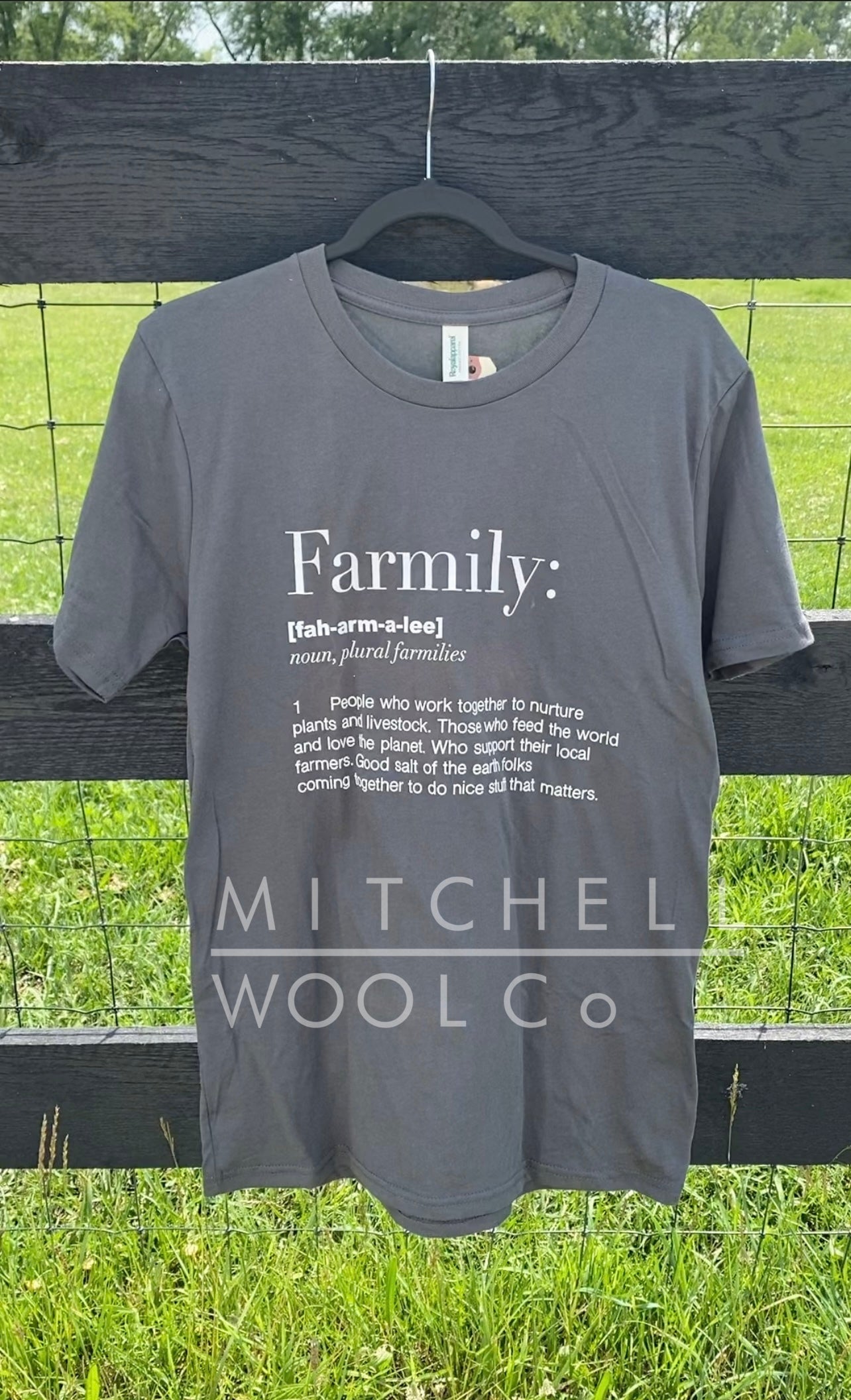 FARMILY - Slate Cotton Tee Shirt
