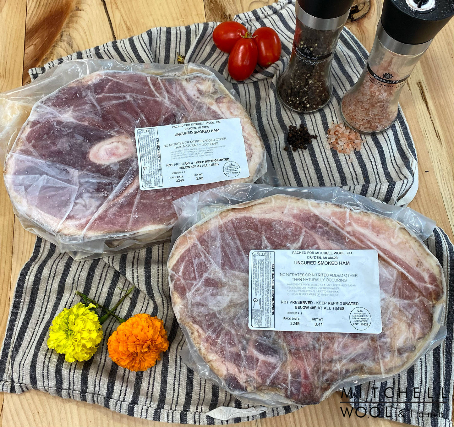 Smoked Bone-In Ham- Single cuts Pasture Raised/Corn Free Pork