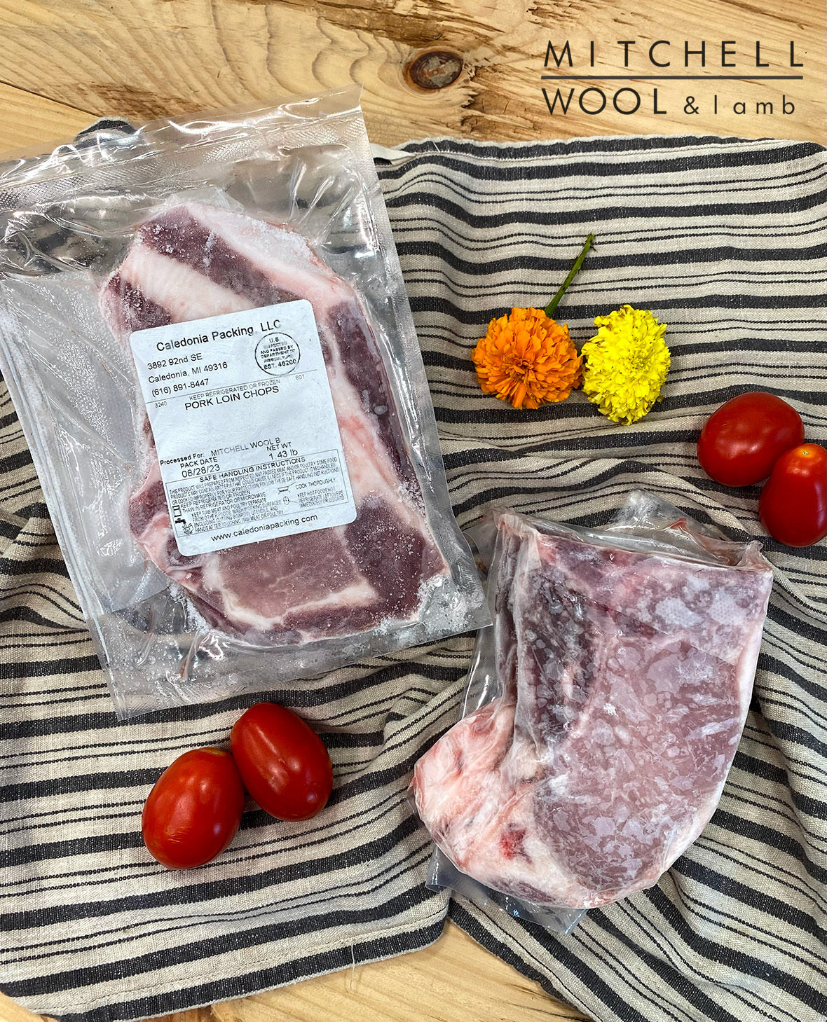 Loin Bone-In Chops- Single cuts Pasture Raised/Corn Free Pork