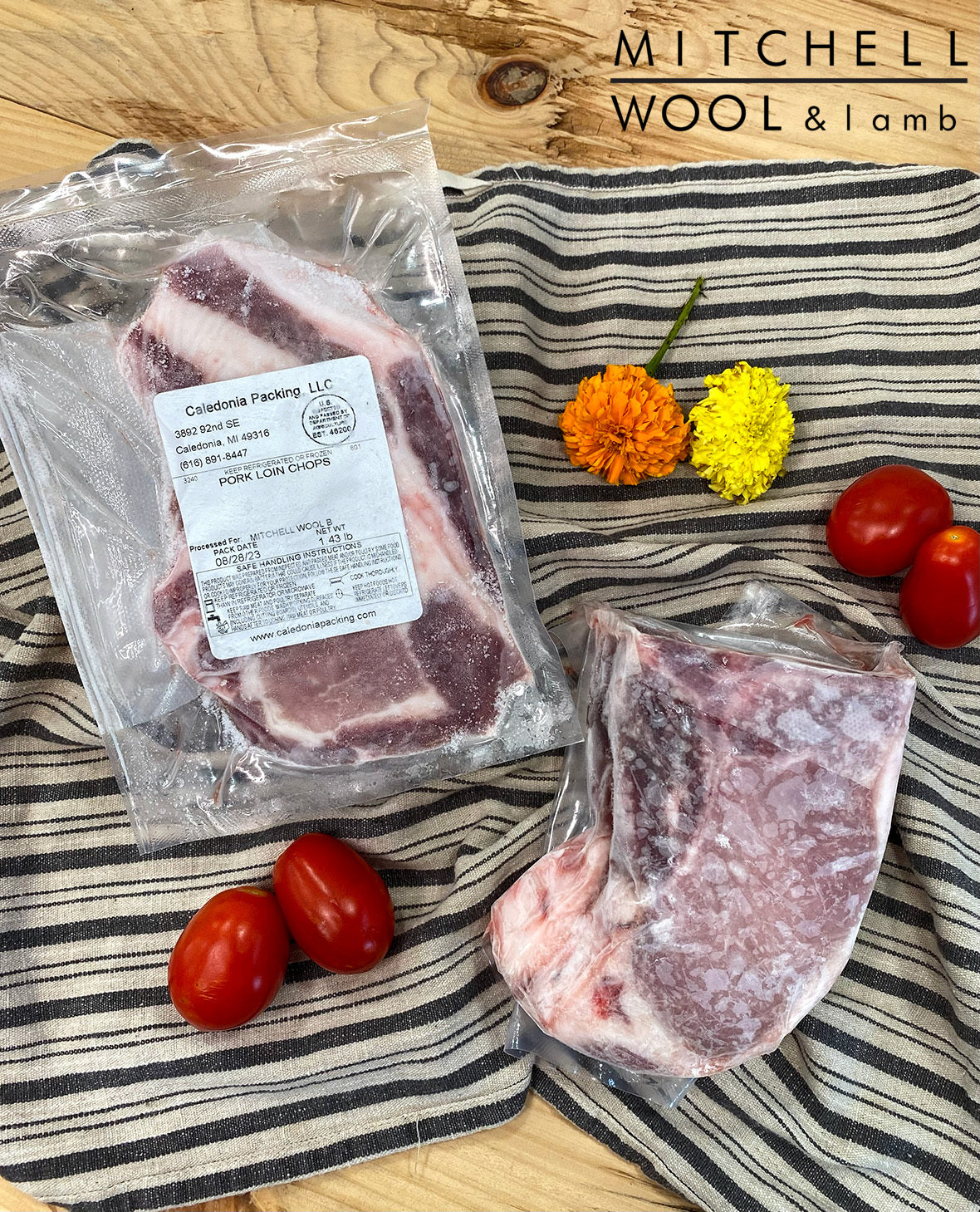 Loin Bone-In Chops- Single cuts Pasture Raised/Corn Free Pork