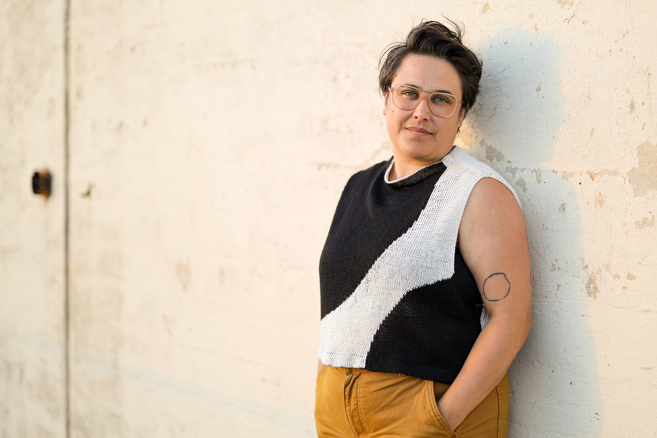 Mooncrush - by Jacqueline Cieslak - a sleeveless tank in regular or crop lengths using intarsia knitting. DK weight *size inclusive* fitting chests 38-68" two or 3 colors 470-1170 yards
