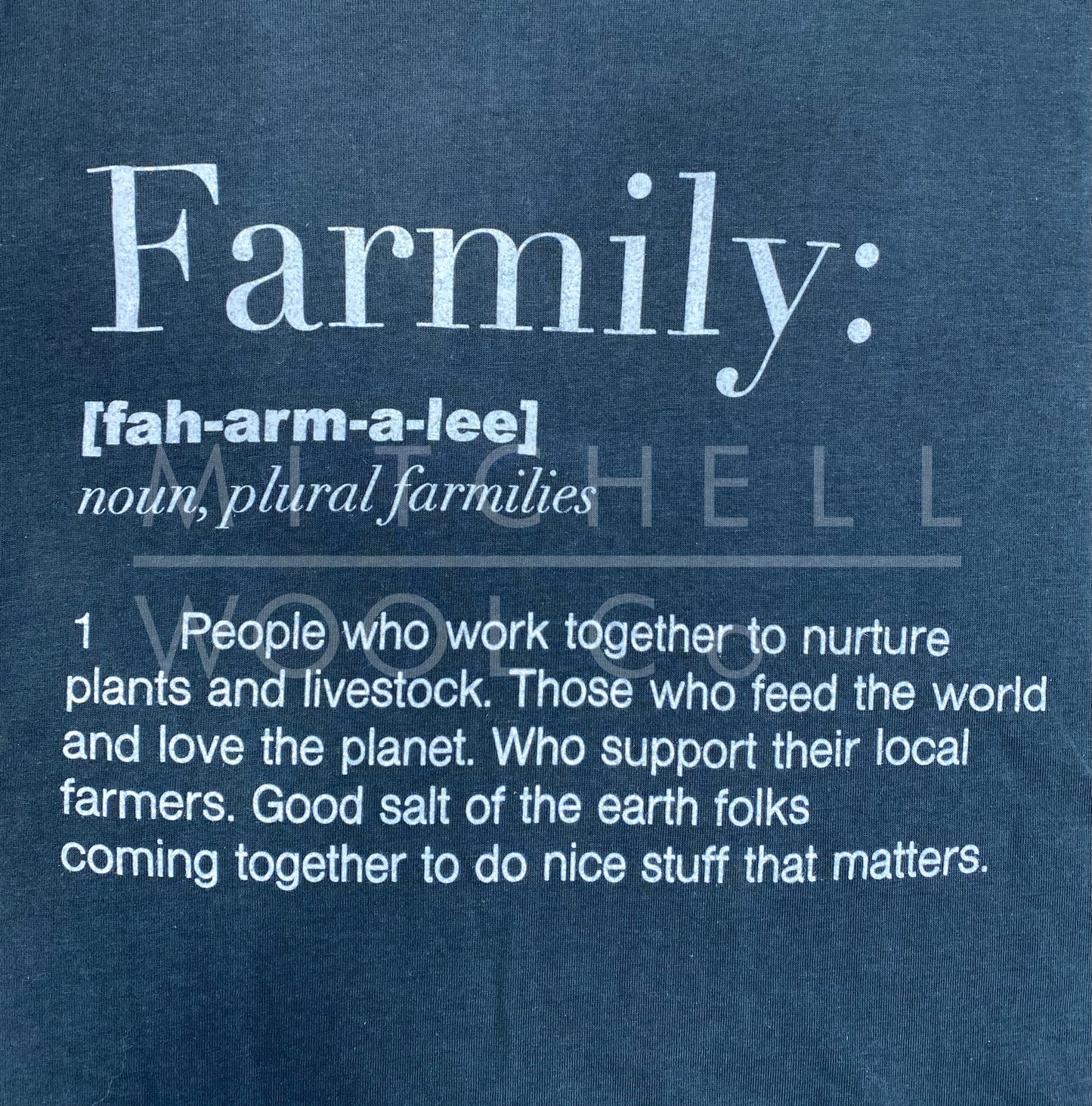 FARMILY - Slate Cotton Tee Shirt