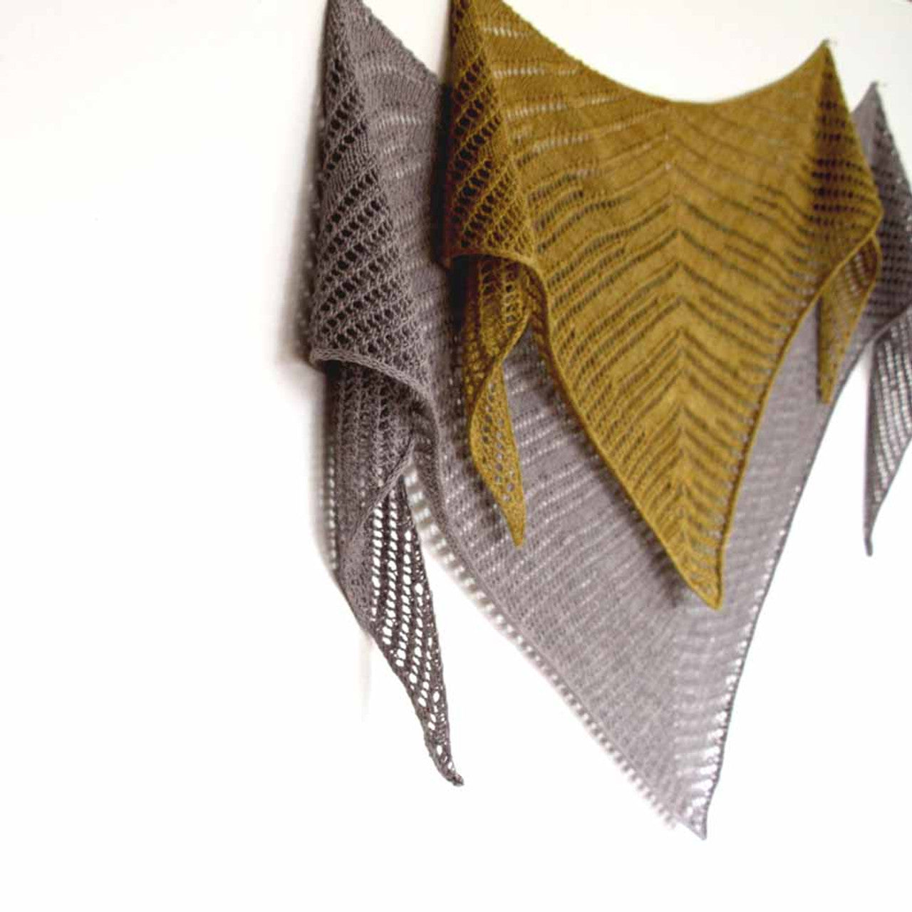 Aperture Shawl by Ambah O'Brien - knit in fingering weight 66" wingspan x 19.5" using 400 yards