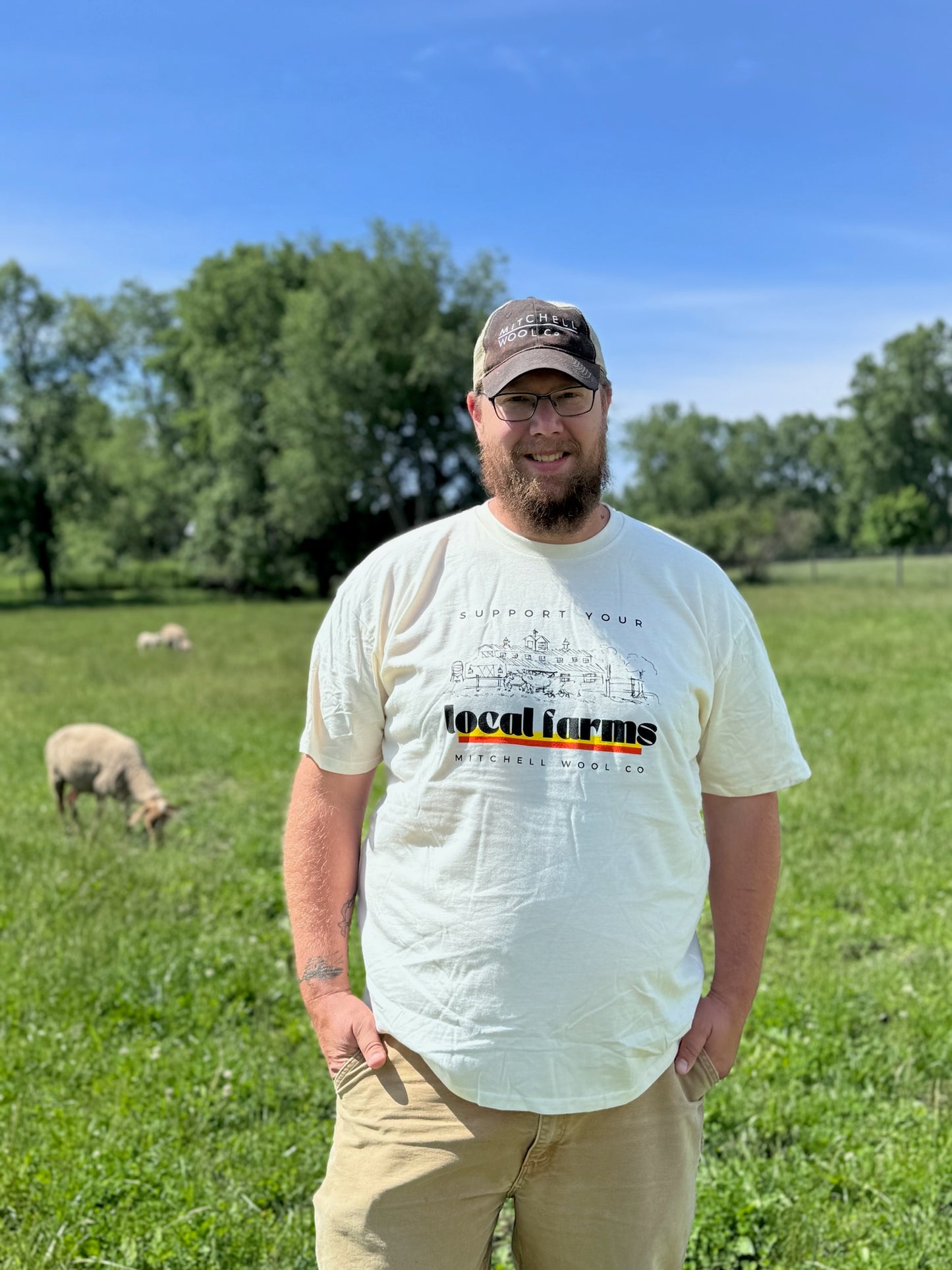 Support Local Farms - Natural Organic Cotton Tee Shirt