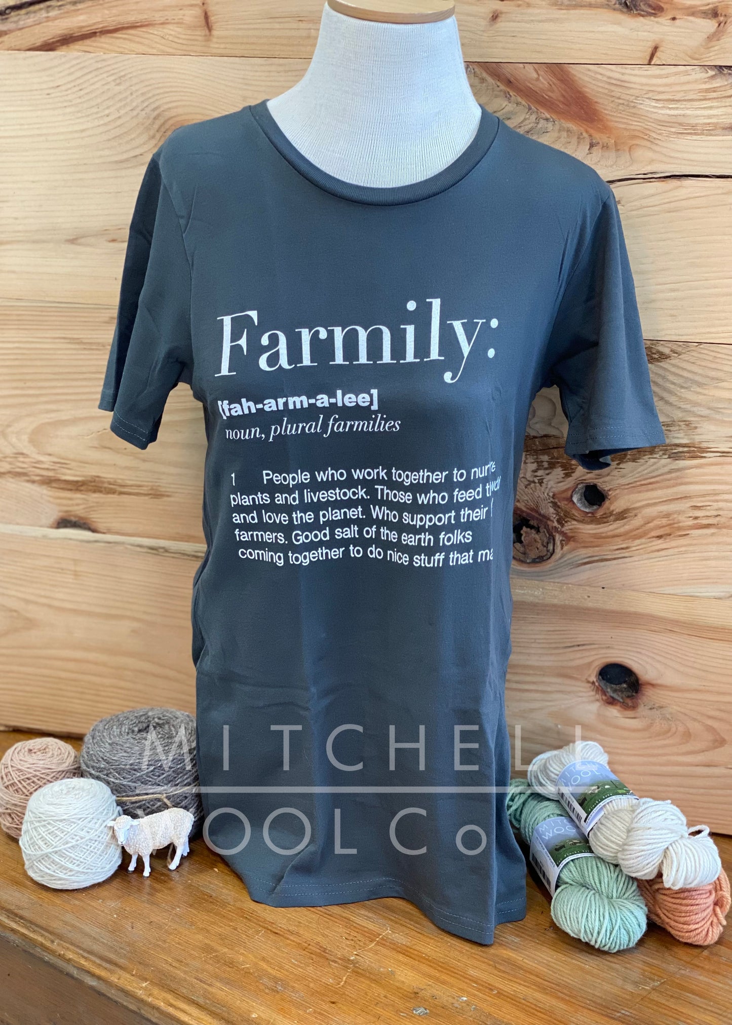 FARMILY - Slate Cotton Tee Shirt