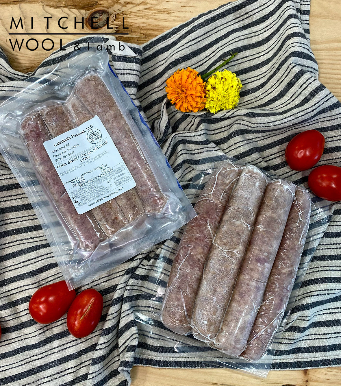 Italian Sausage Brats- Single cuts Pasture Raised/Corn Free Pork