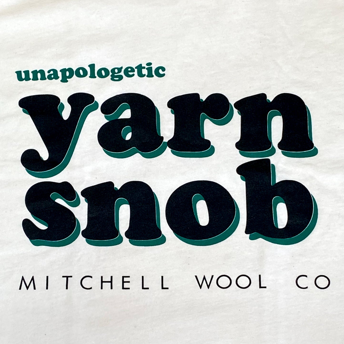 YARN SNOB - Natural Organic Cotton tee shirt