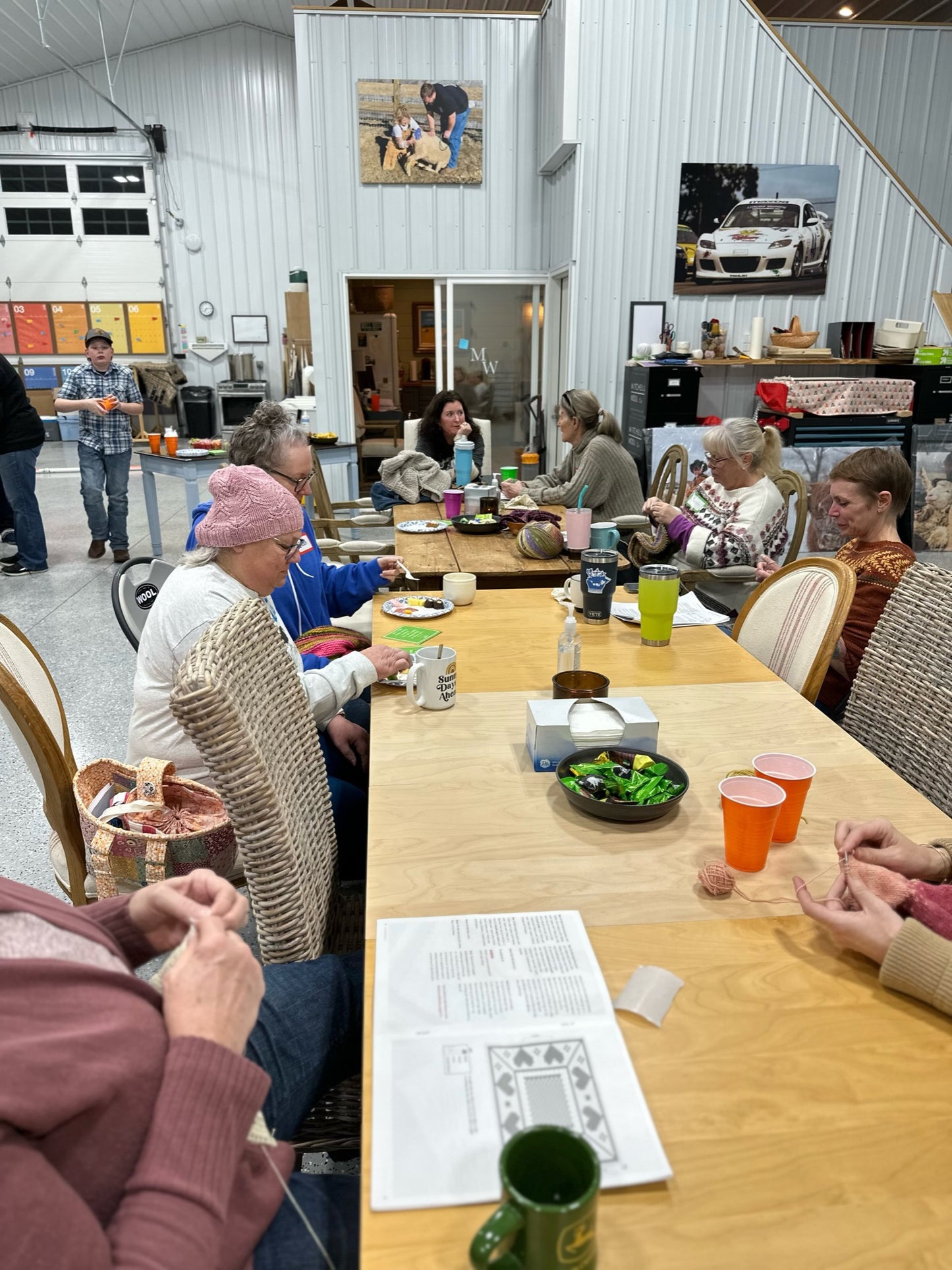 January 31 knit night fellowship in the wool shop