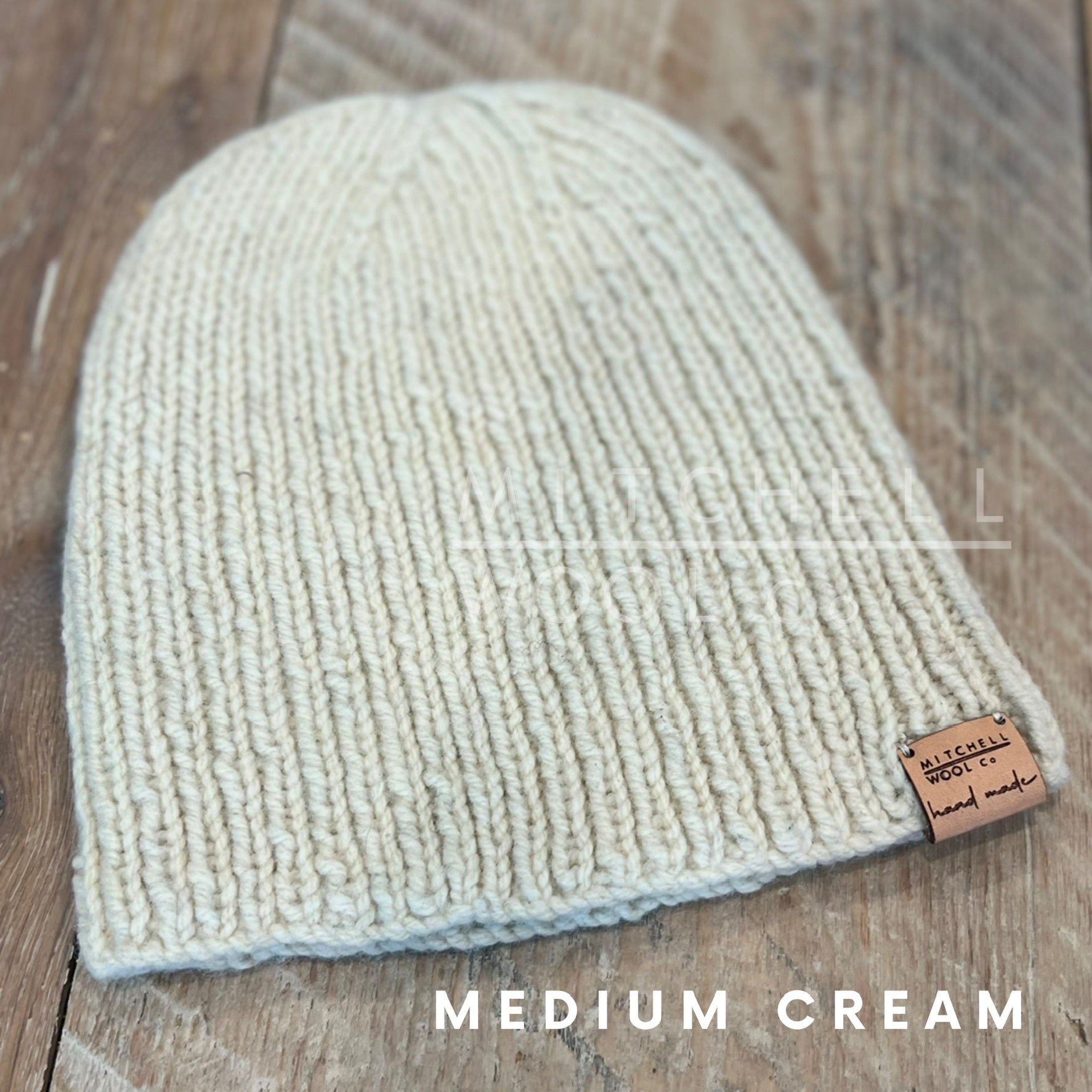 medium cream hat